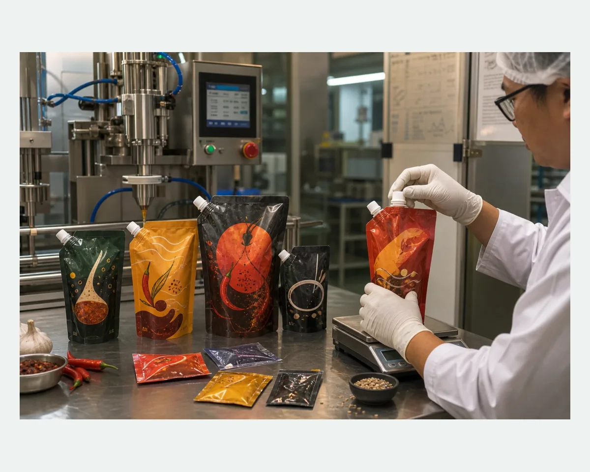 Custom Sauce Packaging Pouches and Roll Film