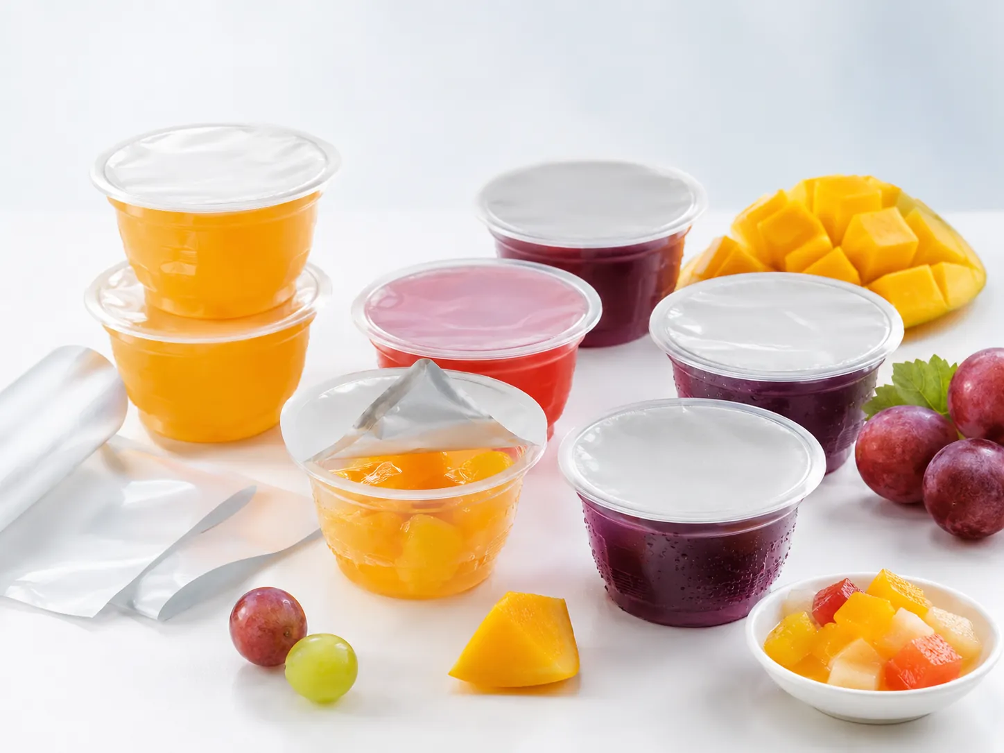Flexible Verpackung für Gelee-Becher, Pudding und Joghurt