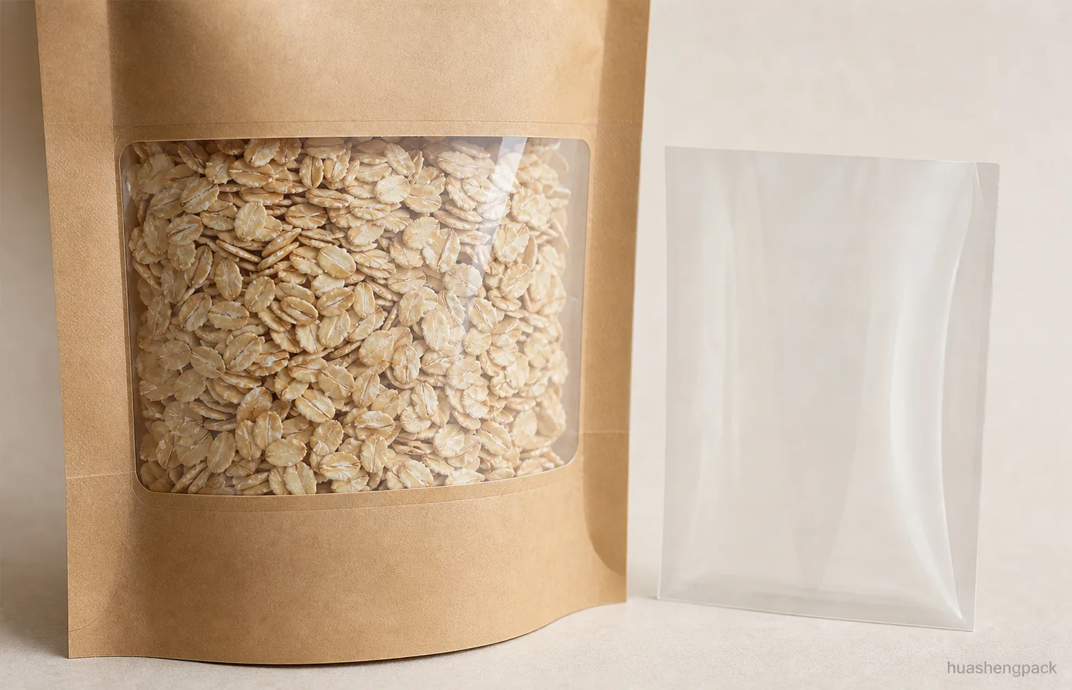 Oatmeal and Cereal Stand Up Pouch: ALOX Barrier, Matte Finish, Clear Window and Shelf Life Considerations - Clear Window Design for High Barrier Pouches — Useful but Needs Careful Planning Oatmeal and Cereal Stand Up Pouch: ALOX Barrier, Matte Finish, Clear Window and Shelf Life Considerations - Clear Window Design for High Barrier Pouches — Useful but Needs Careful Planning