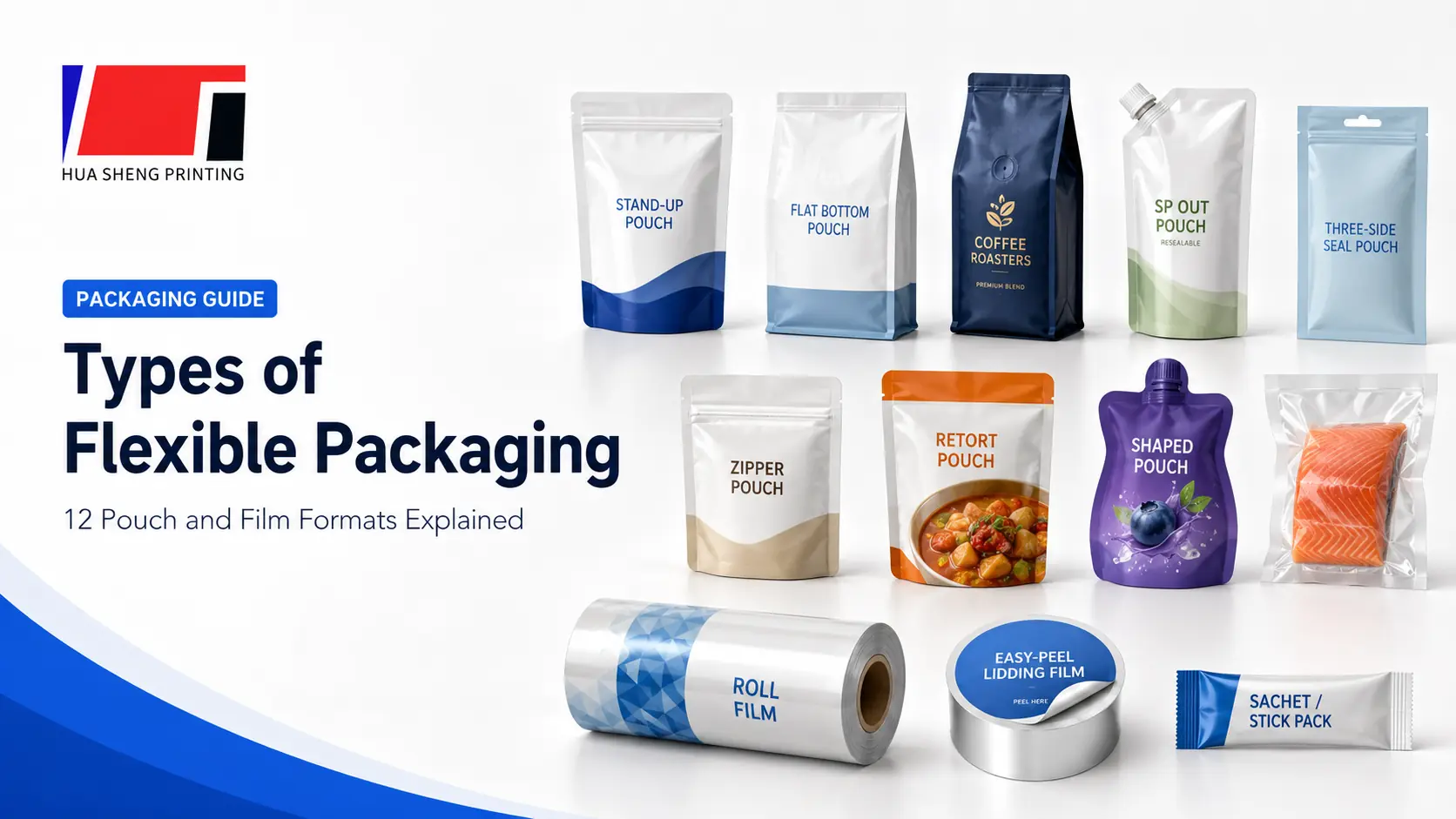 12 Types of Flexible Packaging: A Complete Guide to Pouches and Roll Film