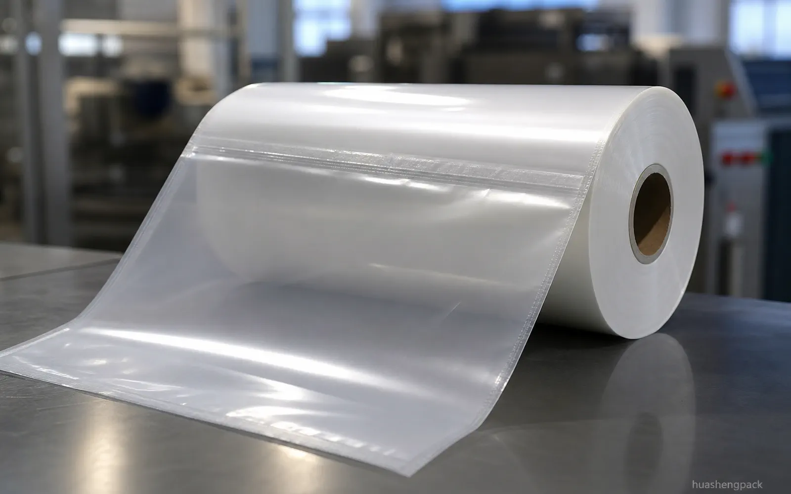 PE sealing film rolls with stand up and three side seal pouch samples