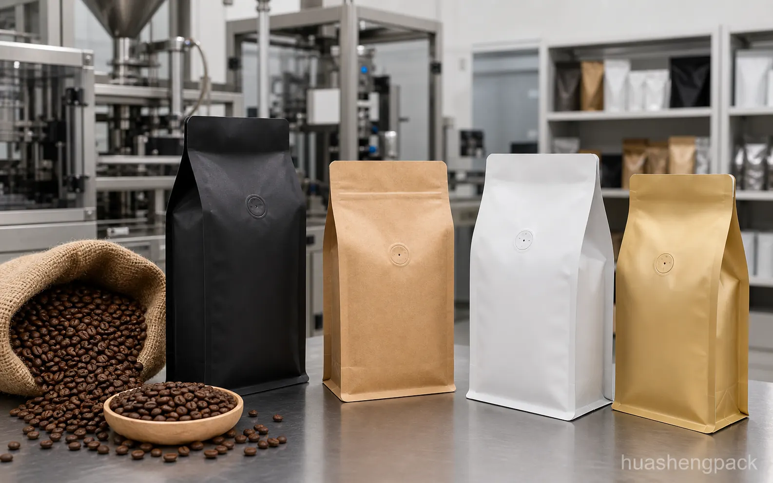 Coffee Bag with Valve - packaging application Coffee Bag with Valve - packaging application
