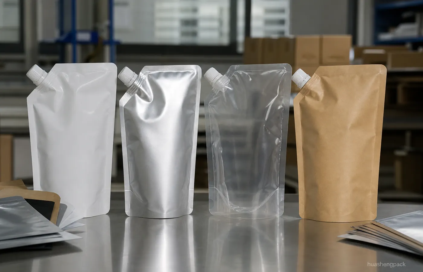 Spout Pouches - material structure Spout Pouches - material structure