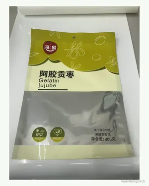 Gelatin jujube three side seal pouch, 400 g - packaging application